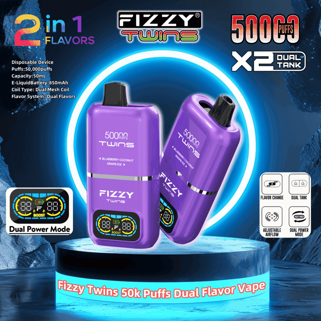 fizzy twins 50000 50k puffs du 1