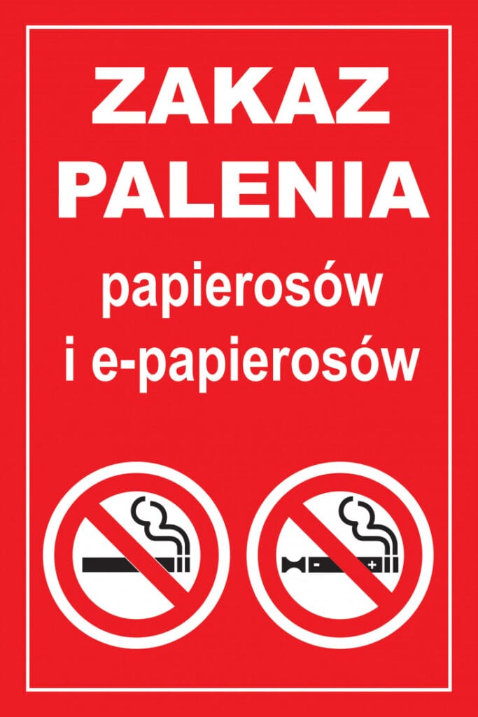 zakaz palenia papierosow i e