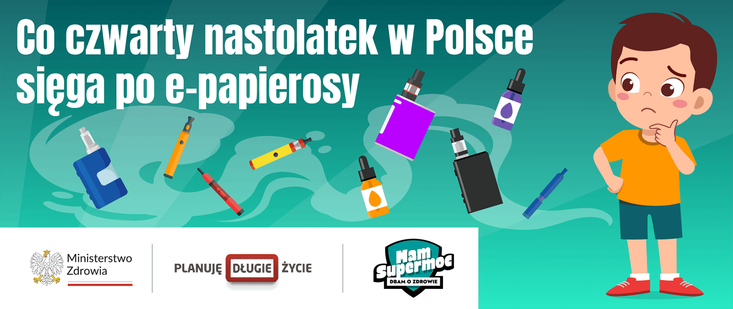 Obraz przedstawiający dwa e-papierosy: jeden z drobnymi kropelkami kondensacji na ustniku, drugi z wyraźnie wyciekającym płynem z otworów, symbolizujący dylemat wycieku czy kondensacji.