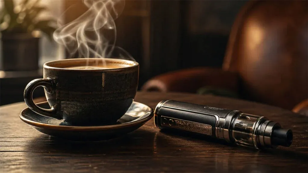 vape devices and morning coffe