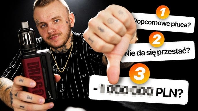 Dwie butelki liquidu z etykietami VG i PG, pokazujące różną lepkość płynów w zależności od proporcji.