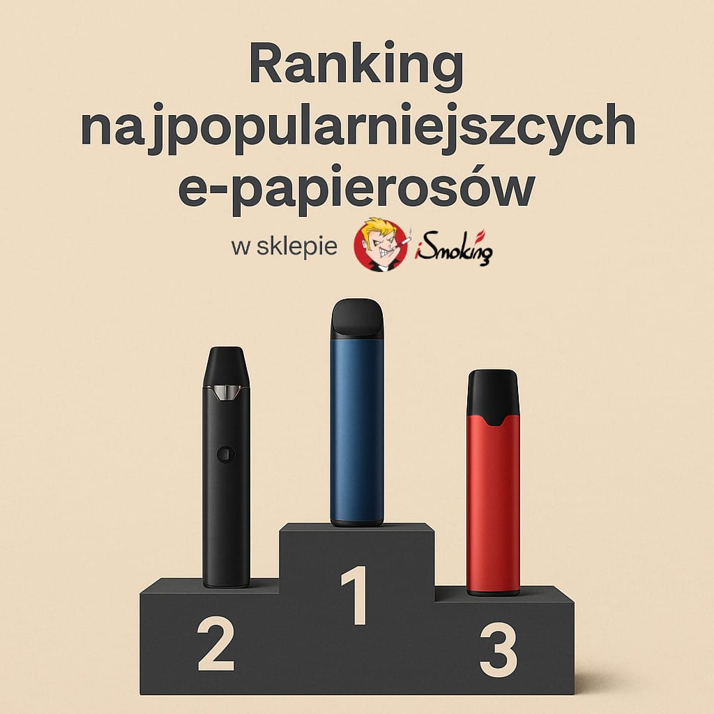 Infografika lub uproszczona tabela porównująca kategorie pojemności jednorazowych e-papierosów, ich cechy i zastosowania.